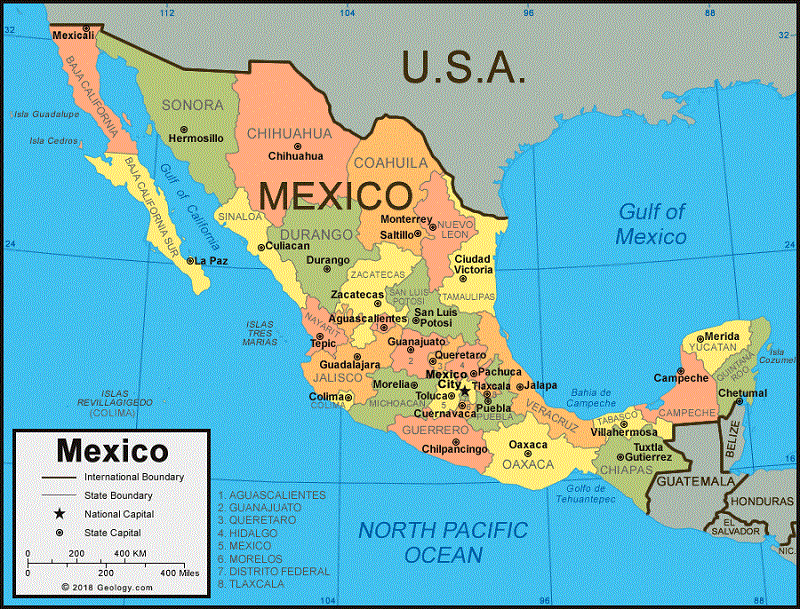 Mexico là quốc gia thuộc khu vực Bắc Mỹ